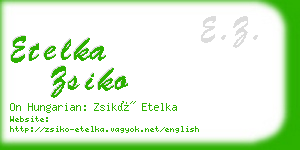 etelka zsiko business card